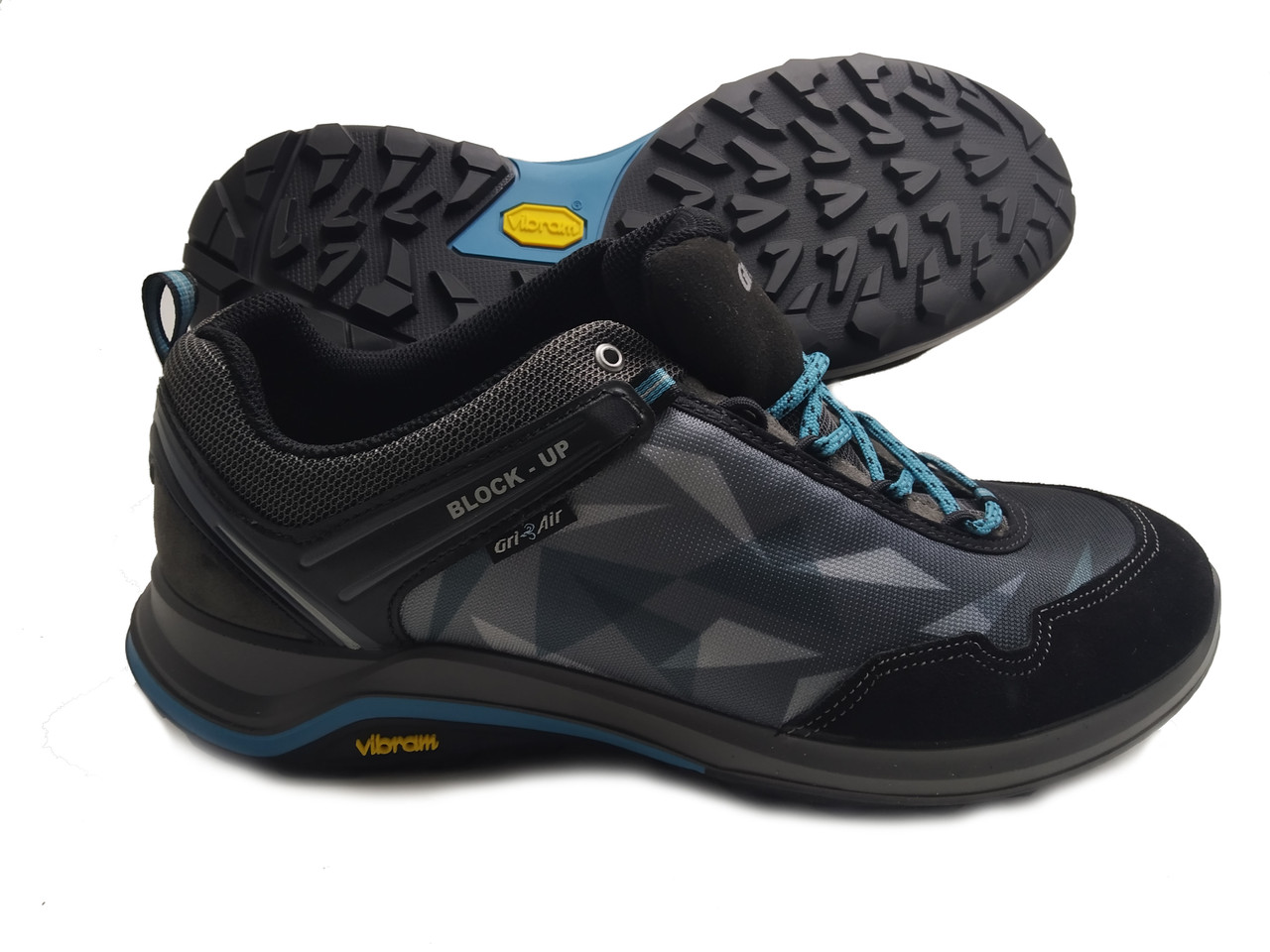 Мужские кроссовки Grisport Vibram 14325 (черно/голубой) ORIGINAL 100%