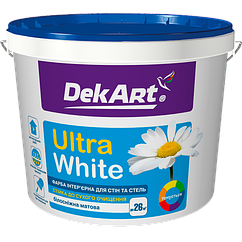 Фарба інтер'єрна акрилова DekArt Ultra White білосніжна 12.6 кг