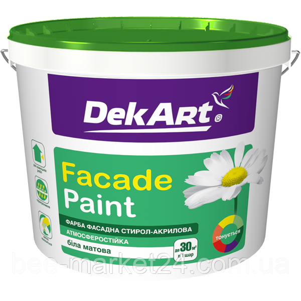 Фарба фасадна DekArt Facade Paint Paint біла матова 20кг