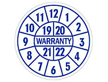 Гарантійні стикери Warranty 19-22 г лист 50 шт.