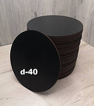 Посилена підкладка для великого торта кругла чорна діаметр 40 см