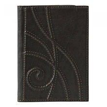 Обкладинка на паспорт з натуральної шкіри "Ар-Нуво" ручна робота