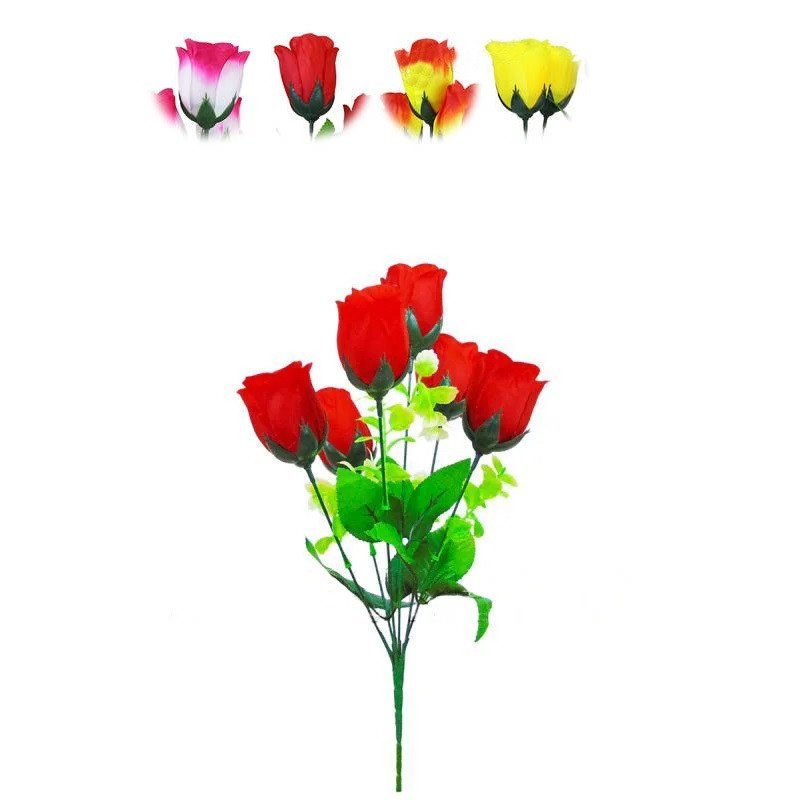 Щтучні квіти Букет троянд "Харків" , 6 голів, 390мм