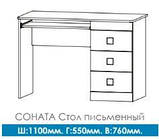 Стіл письмовий Соната (Еверест) 1100*550*755мм, фото 9