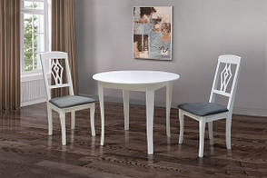 Обідній стіл для маленької кухні круглий Омега Модуль Люкс, білий, фото 2