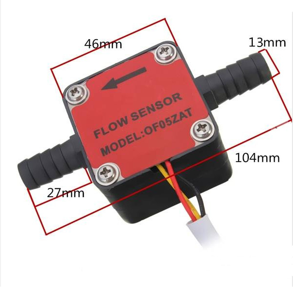 Датчик витрати оливи, дизельного палива, фарб, мийного засобу, молока, в'язких рідин 0-10 л/хв
