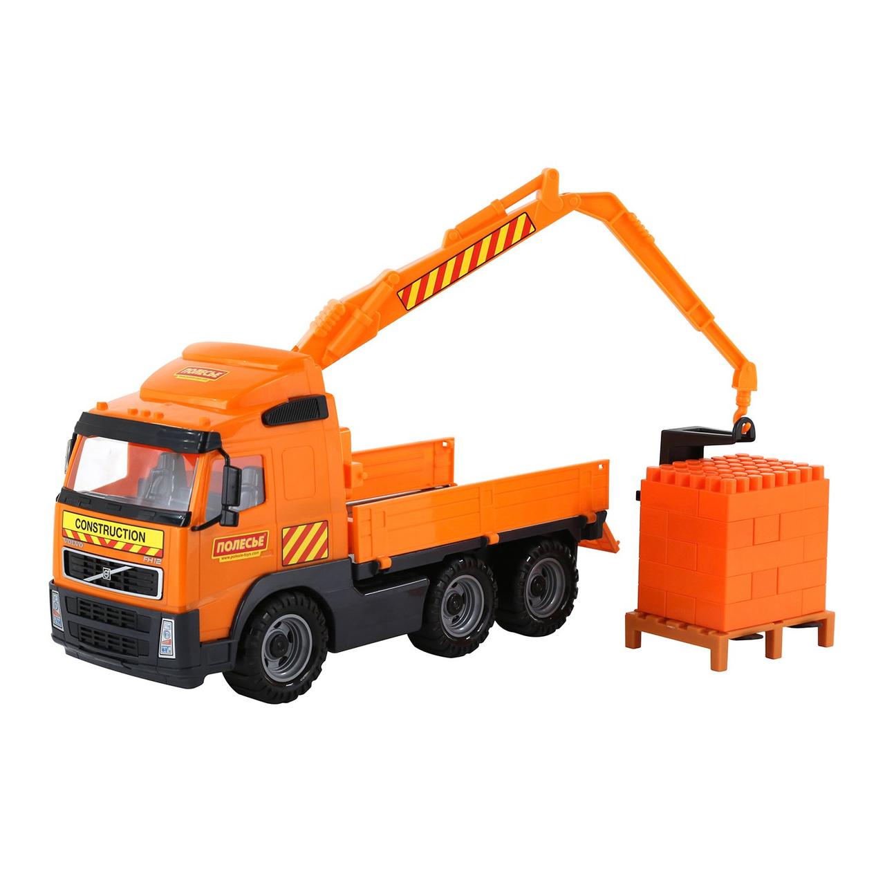 Автомобіль-кран Полісся з маніпулятором Volvo+ конструктор 8800