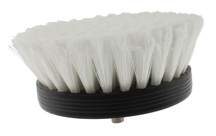 SGCB SGGD237 Pneumatic Carpet Brush White — щітка-насадка на дриль для чищення текстилю м'яка, біла 90 мм, фото 1