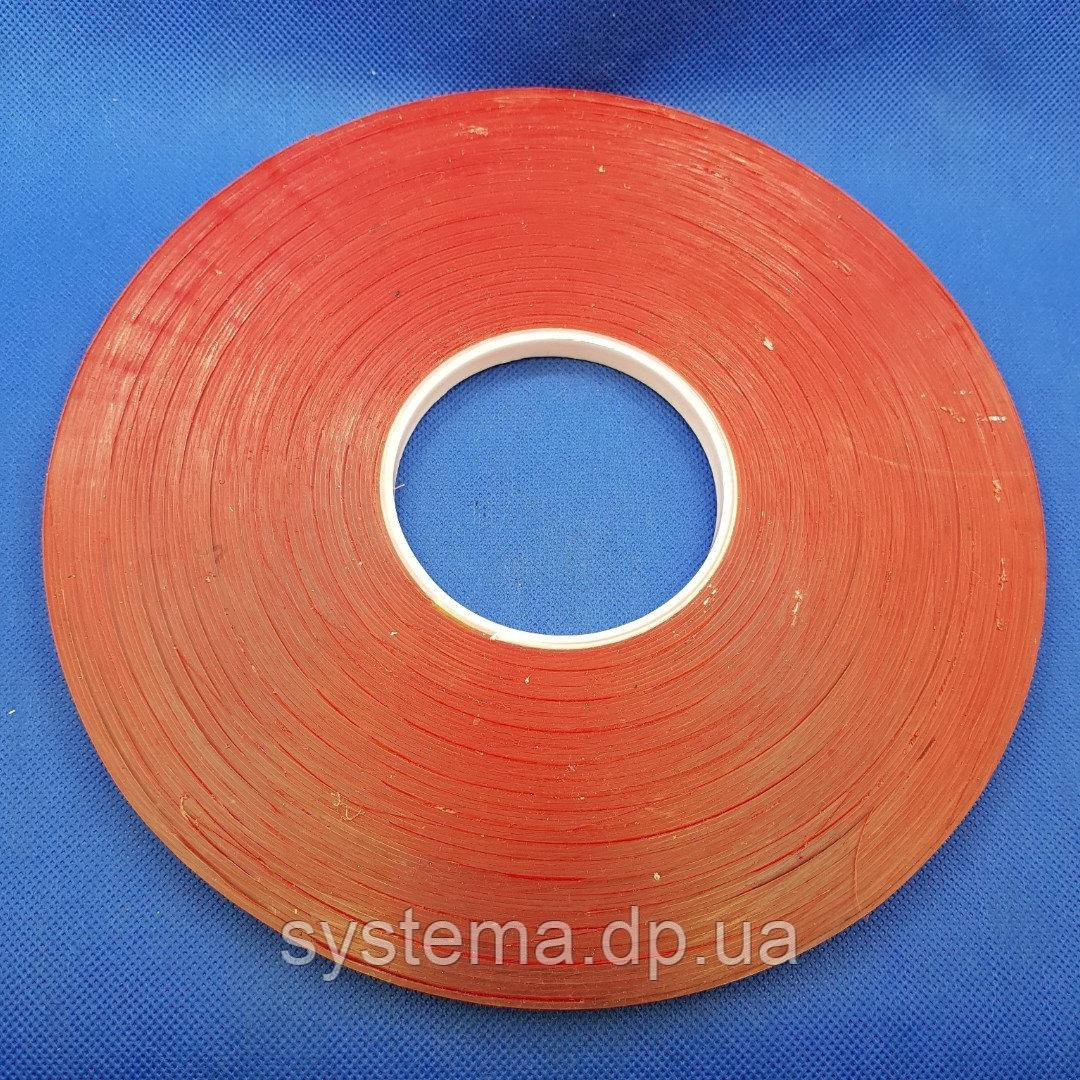 Акриловий двосторонній скотч, прозорий, 1,0 мм, рулон 33 м, PE лайнер, AKSTape 5310