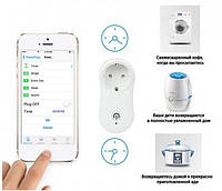 Умная WiFi розетка для умного дома Wi-Fi Smart Socket Plug, WI-FI "Умная Розетка" Smart