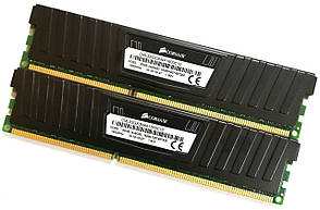 Пара оперативной памяти Corsair Vengeance DDR3 16Gb (8Gb+8Gb) 1600MHz 12800U 2R8 CL10 (CML32GX3M4A1600C10) Б/У