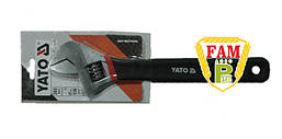 Ключ розвідний YATO: L = 300 мм, гумова ручка, YT-21653