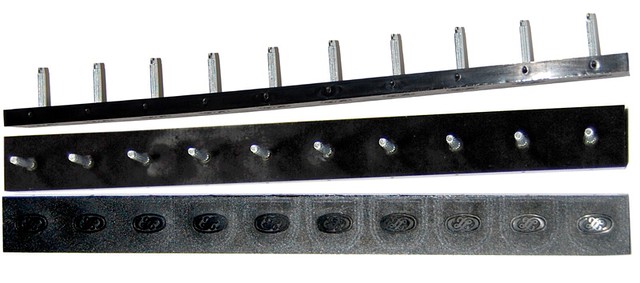 Смужка П/В «SIA» з штирькамі на 5 пар 235*22 т. 6,6 мм. чорн. (Латвія), фото 1