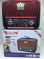 Радіоприймач Golon RX-455S із сонячною панеллю, Black-Red