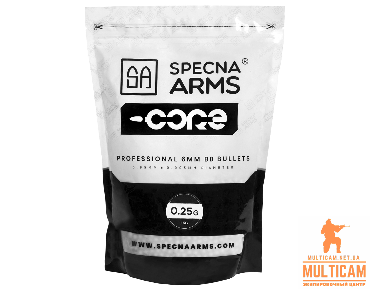 Кулі страйкбольні Specna® Arms CORE™ 0.25 g - 1 кг - 4000 шт - White