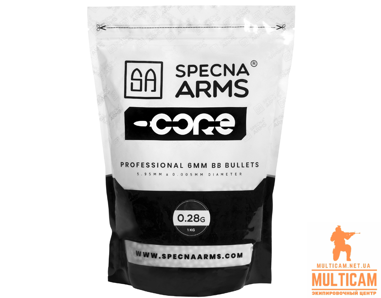 Кулі страйкбольні Specna® Arms CORE™ 0.28 g - 1 кг - 3570 шт - White