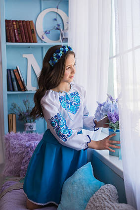 Спідничка для дівчинки блакитна