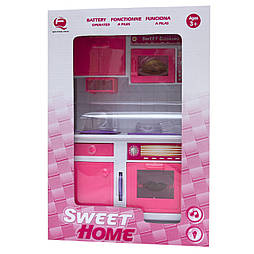 Ігровий набір - лялькова кухня "Милий дім", плита, 23x10x32 см, рожева, пластик (2560P)