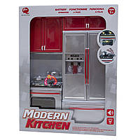Игровой набор - кукольная кухня "Современная кухня"-1, 27x9,5x34,5 см, красная, пластик (26212)