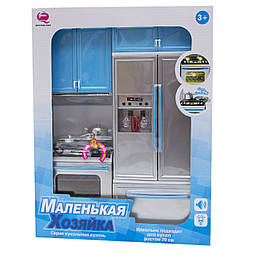 Кухня для ляльок "Маленька господарочка"-1, 27x9,5x34,5 см, блакитний, пластик (26212B/R)