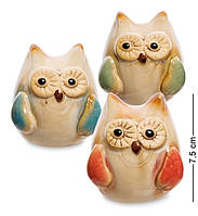 Набір із 3 керамічних статуеток Сови CF-19
