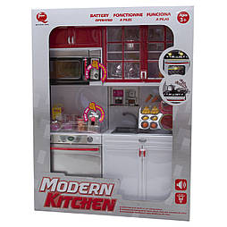 Ігровий набір - лялькова кухня "Сучасна кухня"-5, 27x9,5x34,5 см, червоний, пластик (26216)