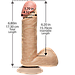 Фаллоимитатор Doc Johnson The Realistic Cock 6 inch White - PVC, Vack-U-Lock, диаметр 4,3см, фото 4