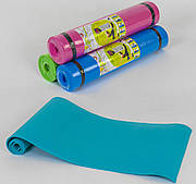 Килимок для йоги 4 кольорі, товщина 5 мм, 178х59х0,5 см (С 36548)