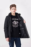 Демісезонна куртка на хлопчика чорна — 40, 42, 44, 46, фото 4