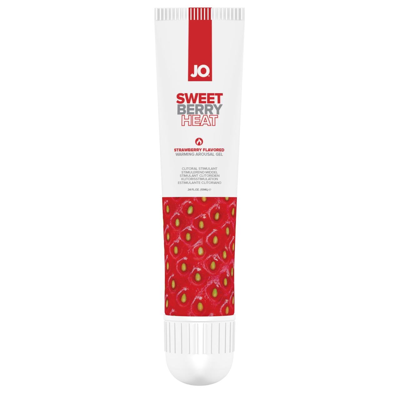 Система Jo Sweet Berry Тепло (10 мл) Клітор, ви можете поцілунки, вібрація з теплим -