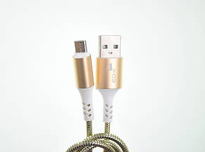 Кабель Usb Micro USB 4you Ebro (2000mah, метал, золото), фото 3