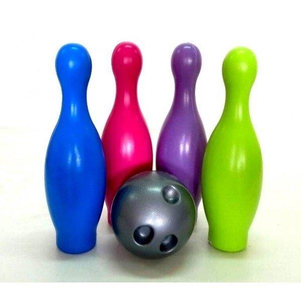 Дитячий боулінг, кеглі 4 штуки, 1 куля, у сітці