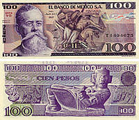 Мексика 100 песо 1982 UNC (P74c)