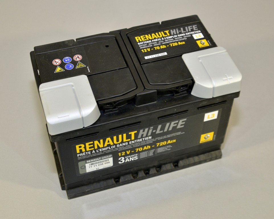 Акумулятор L3 70AH на Renault Dokker 2012->- Renault (Оригінал) - 7711238598