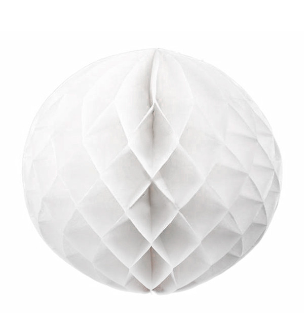 Паперові кулі - соти 30 см, колір білий