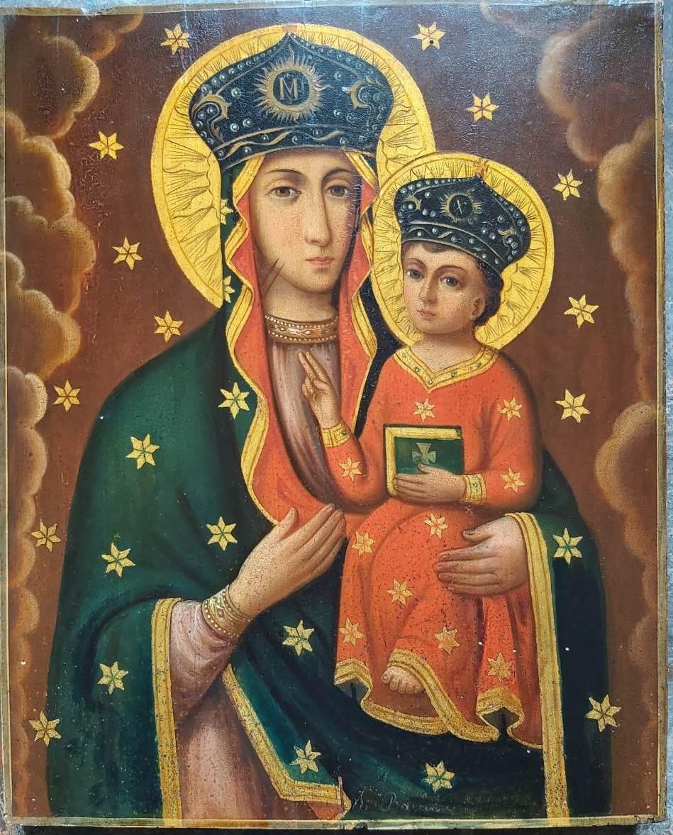 Ікона Богородиця Дубовичская 19 століття Чернігів передплатна
