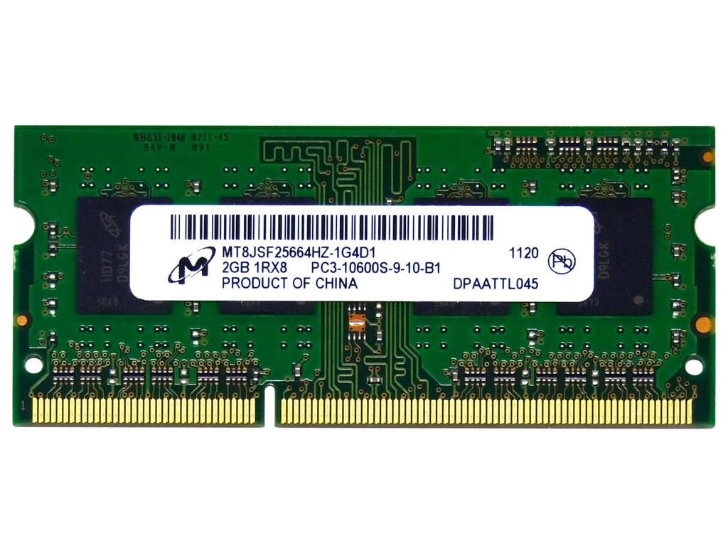 DDR3 2GB 1333 MHz (PC3-10600) SODIMM Micron MT8JSF25664HZ-1G4D1, фото 1