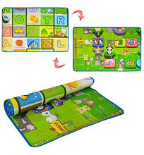 M2627-1 Іграшка Бэбипол тепла підлога для дітей,60-90-0,5 см,малюнків,двухстор(англ, алфавіт)