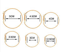 Серьги кольца от 2см до 5см