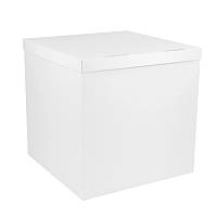 Коробка-сюрприз для повітряних куль біла без написів 70х70см