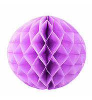 Бумажные шары - соты 25 см, цвет сиреневый
