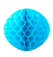 Бумажные шары - соты 25 см, цвет голубой