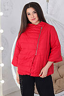 Укороченная куртка ветровка - жилет Oversize ХИТ 2019/20, арт М524, цвет красный
