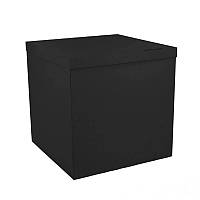 Коробка-сюрприз для повітряних куль чорна без написів 70х70 см