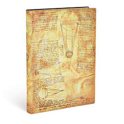 Блокнот Paperblanks Нотатки Леонардо да Вінчі Flexi середній 13х18 см в лінію 240 сторінок (9781439744567)