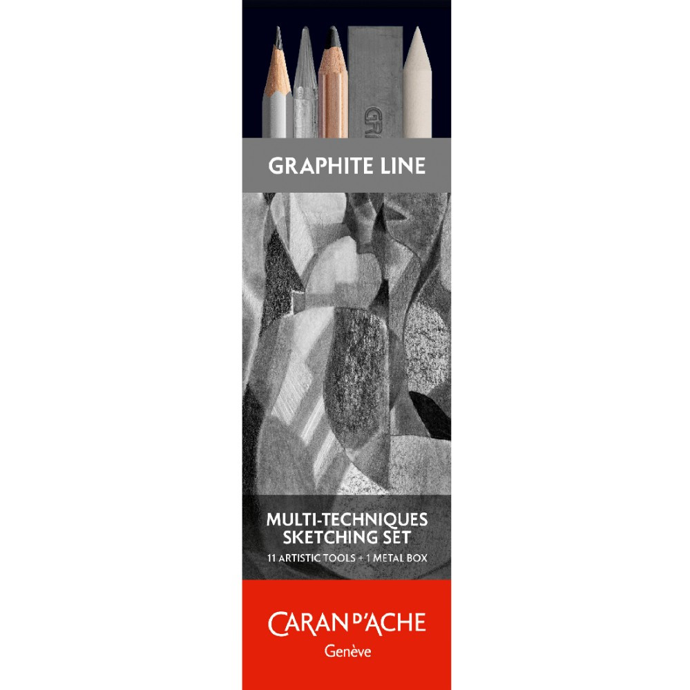 Набір Caran d'Ache Artist Graphite Line для нарисів металевий бокс 775.311 (7630002339797)