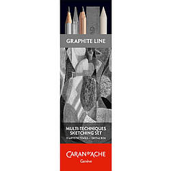 Набір Caran d'Ache Artist Graphite Line для нарисів металевий бокс 775.311 (7630002339797)