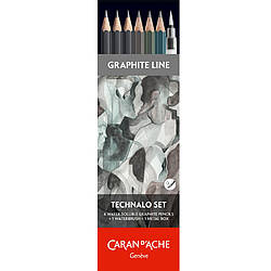 Набір Caran d'Ache Artist Technalo для нарисів металевий бокс, 7 предметів 779.307 (7630002339773)