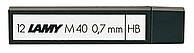 Набір грифель для Механічних Олівців Lamy M40 HB 0,7 мм (12 шт.) (4014519020998)