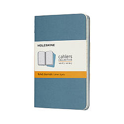 Блокнот Moleskine Cahier кишеньковий 9х14 см в лінію Живий Блакитний (8058647629582)